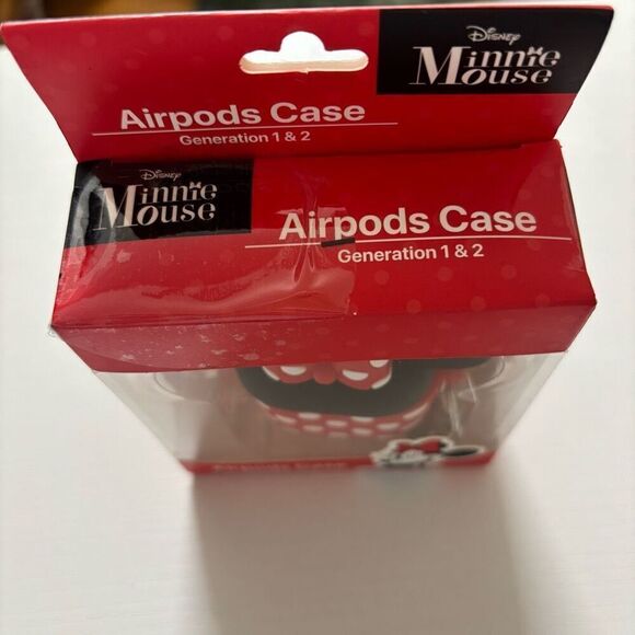 Disney Minnie Mouse AirPods 1st - 2nd Generation Case with Attached Clip NEW - Picture 4 of 6